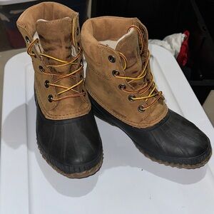 Sorel Tan leather waterproof rubber sole Lace-Up Boots